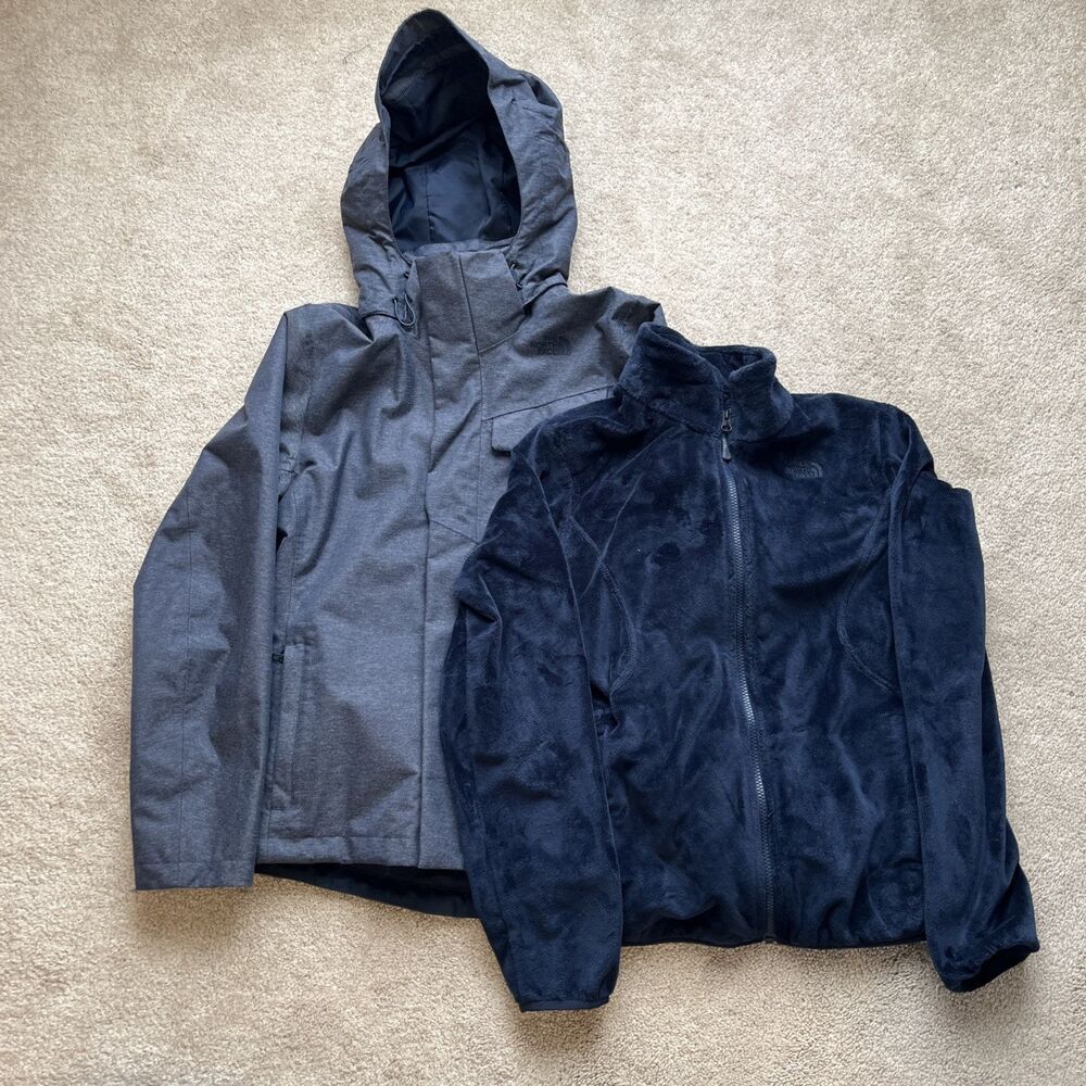 North Face Jacket Womens Medium 3-in-1 Triclimate Dryvent Gray Waterproof Hooded